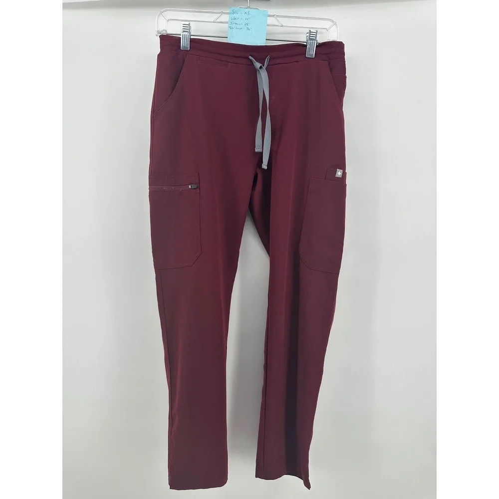 FIGS Technical Collection Scrub Pants XS Burgundy Maroon Cargo Jogger TW2000 Men